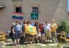 Carovana delle Alpi: delegazione di Legambiente in viaggio da Chiavenna a Salecina per la consegna della bandiera verde per il turismo montano.