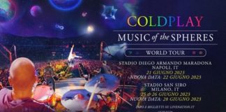 Coldplay, aggiunte nuove date, 22 giugno a Napoli e 28 giugno a Milano.