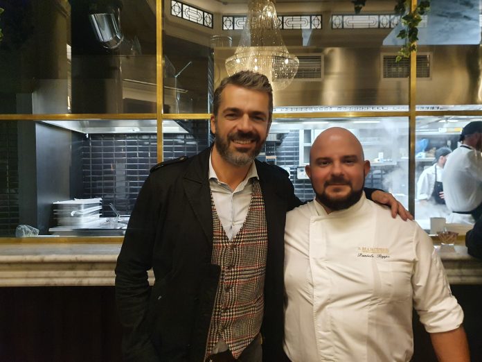 L'attore Luca Argentero e Daniele Roppo cuoco de Il Marchese