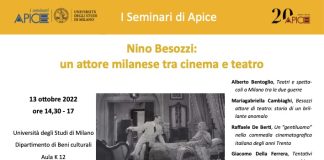 Nino Besozzi: un attore milanese tra cinema e teatro, giovedì 13 in Statale ed online.