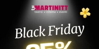 Arriva anche al Teatro Martinitt il Black Friday, dal 25 al 27 sconti su tutti gli spettacoli.