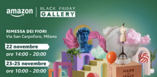 Amazon apre Black Friday Gallery da martedì 22 alla Rimessa dei Fiori.
