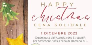 Pizzata benefica a Martinengo (Bergamo) per il gattile di Romano di Lombardia giovedì 1 dicembre con Edoardo Raspelli.