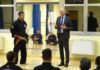 Davide Zullo incontra il sindaco di Abbiategrasso prima di partire per i campionati mondiali di Qwan Ki Do a Nuova Delhi.