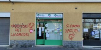 Imbrattata sede Cisl Bicocca, solidarietà da Fontana.