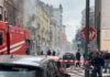 Esplode furgone con bombole di ossigeno in zona Porta Romana, diverse auto in fiamme.