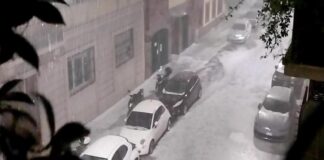 Maltempo, bomba d’acqua nella notte, caduti 37 mm di pioggia, grandine e strade allagate