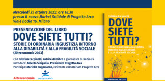 Dove siete tutti? Presentazione del libro di Cristina Carpinelli al Market solidale di Progetto Arca