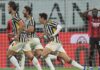 Milan sfortunato tiene testa in 10 alla Juve ma deve arrendersi ad una deviazione su tiro di Locatelli