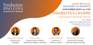 Disabilità, lavoro e inclusione, incontro il 6 novembre a cura di Fondazione Pino Cova