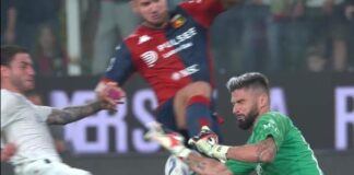 Milan al cardiopalmo, Giroud in porta salva il risultato e il primato in classifica