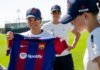 Vela, America’s Cup, Alinghi Red Bull Racing incontra le stelle della squadra femminile dell’FC Barcelona