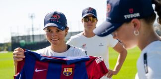 Vela, America’s Cup, Alinghi Red Bull Racing incontra le stelle della squadra femminile dell’FC Barcelona