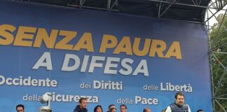 La giornata dei cortei, la manifestazione della Lega pro Israele. Salvini: fascista è chi sostiene i terroristi