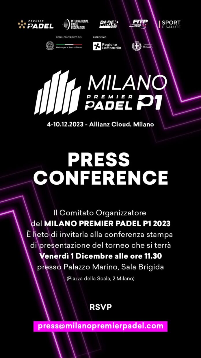 SAVE THE DATE_CONFERENZA MILANO PREMIER PADEL P1