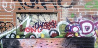 Opera di street art dell’artista LBS su Israele e Palestina apparsa in zona Porta Romana