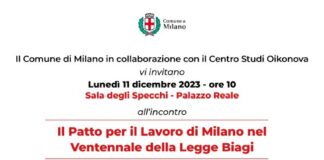 20 anni fa la Legge Biagi, evento a Palazzo Reale