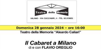 La storia del cabaret a Milano, libro e spettacolo di Flavio Oreglio al Teatro della Memoria domenica 28