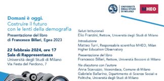 Domani è oggi. Costruire il futuro con le lenti della demografia, giovedì 22 in Statale