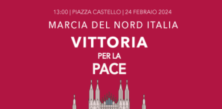 Vittoria per la pace sabato 24 in Piazza Castello