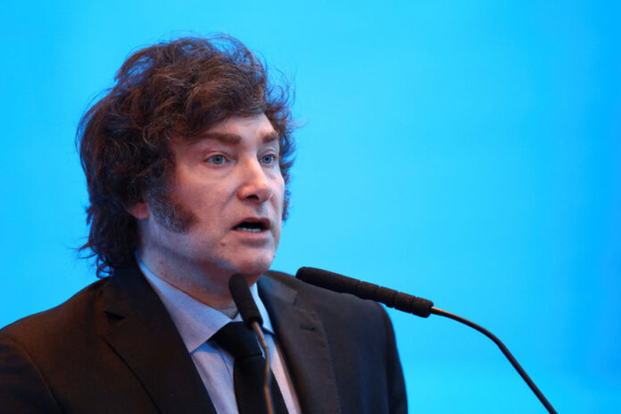 Argentina's President Javier Milei attends a business event in Buenos Aires