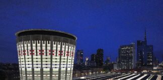 Torre Arcobaleno Stazione Garibaldi, nuova illuminazione a led