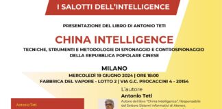 “China Intelligence” di Antonio Teti, un viaggio negli arcana imperii di una colossale organizzazione di spionaggio, mercoledì 19 Fabbrica del Vapore
