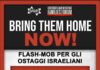 Flash Mob per gli ostaggi israeliani nelle mani di Hamas in Piazza San Fedele