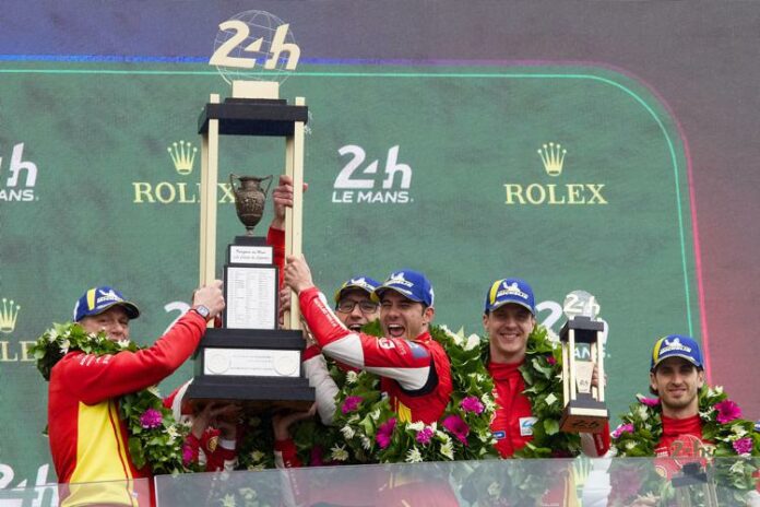 podio_ferrari_lemans_afp