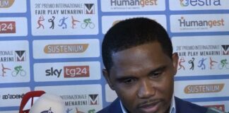 Samuel Eto’o riceve il Premio fair Play Menarini 2024, l’ex Inter Personaggio Mito