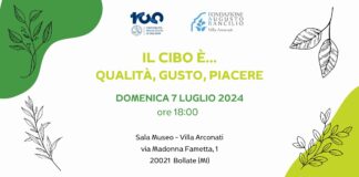 Il cibo è… qualità, gusto, piacere, domenica 7 a Villa Arconati a cura dell’Università Statale