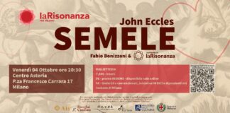 Semele di John Eccles venerdì 4
