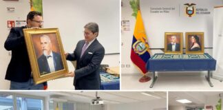 Donazione di ritratti per la Sede Consolare dell’Ecuador