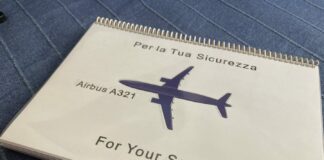 Safety Briefing Card di Enac e Ita Airways
