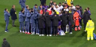 Malore per Bove, sospesa Fiorentina-Inter