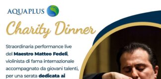 Aquaplus Charity Dinner giovedì 23 al Circolo Volta