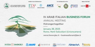 Arab Italian Business Forum martedì 28