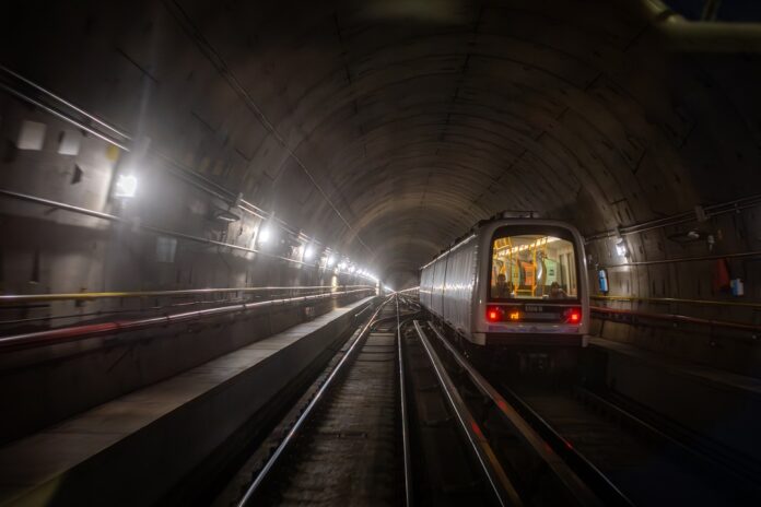 Milan,Italy,-,Jan,21,2024:,A,Metro,Train,On