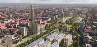 Ministro olandese Klever in visita al cantiere del Villaggio Olimpico