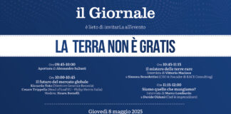 La Terra non è gratis, giovedì 8 a Palazzo Mezzanotte