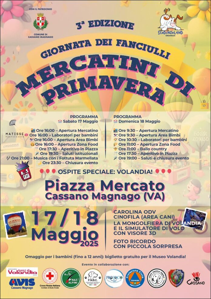 Volantino Giornata dei Fanciulli Mercatini di Primavera