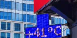 Caldo record, picco sopra i 40 gradi