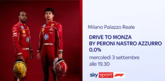 Drive to Monza by Peroni Nastro Azzurro 0,0%, mercoledì 3 a Palazzo Reale
