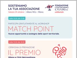 Sport e volontariato, due appuntamenti sabato 25