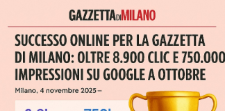 Successo online per la Gazzetta di Milano: oltre 8.900 clic e 750.000 impressioni su Google a Ottobre