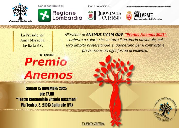 Premio Anemos 2025 Premio Anemos 2025