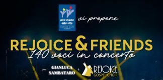Rejoice & Friends, sabato 29 concerto di beneficenza
