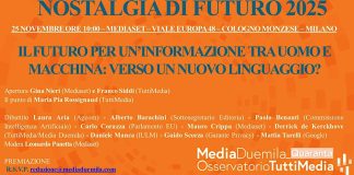 Nostalgia di Futuro, martedì 25 a Cologno Monzese (Mediaset)