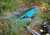 Pullman finisce in torrente in Valtellina, feriti lievi