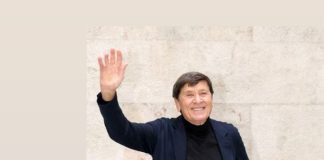 Milano Fashion Week, Gianni Morandi allo show Armani